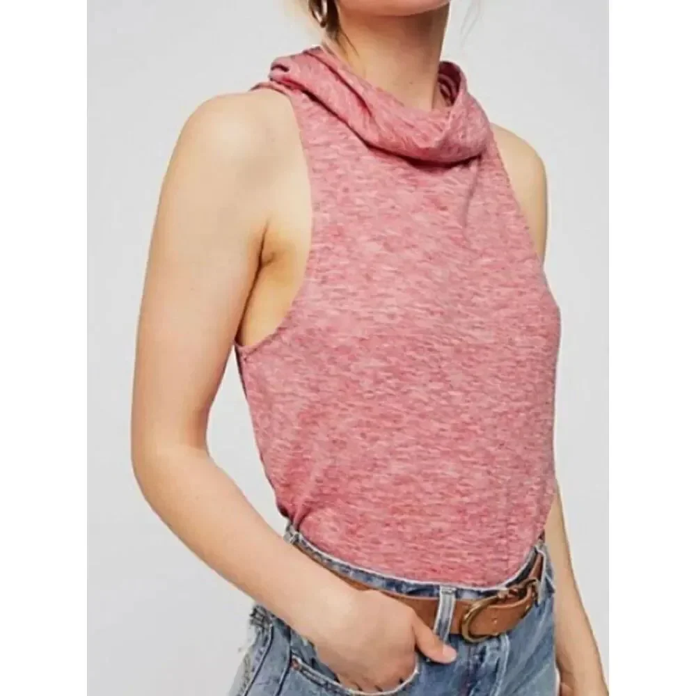 NEW Free People Women’s S Summer Thing Sleeveless Cowl Neck Knit Top